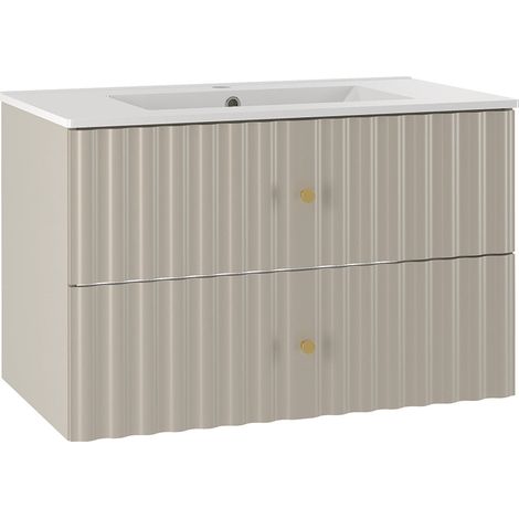 Waschtisch 80cm Izae mit 2 Schubladen, Kaschmir (1/5)