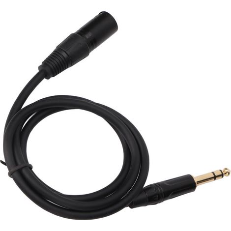 Câble microphone XLR mâle vers Jack 6.35mm mâle 3 broches stéréo équilibré pour scène enceinte 1.8m (1/5)