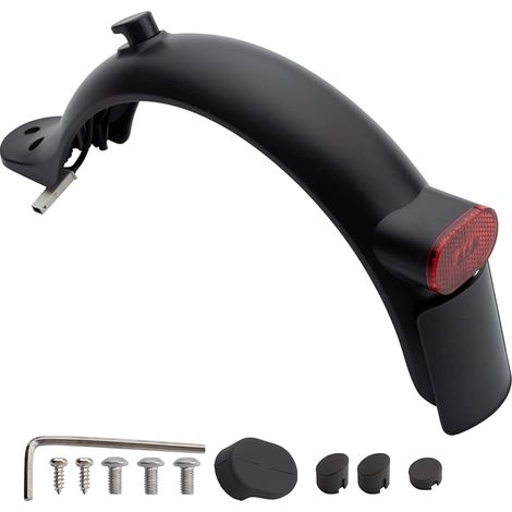 Garde-boue arrière pour scooter Xiaomi M365 1S Pro 2 avec pare-éclaboussures en caoutchouc et vis avec bouchons (1/5)