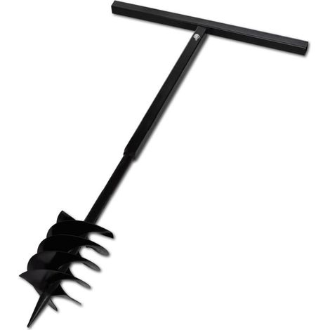 Barrena para suelos con broca de 180 mm, acero negro. (1/5)