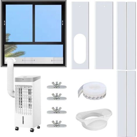 Kit fenêtre pour climatiseur mobile DRIVENEST – 4 pièces, étanche, tuyau Ø13 cm, joint pour fenêtre coulissante (1/5)