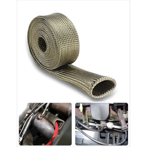 Protection thermique pour câbles automobiles, gaine de protection thermique pour conduite de carburant, protection thermique en titane pour durite de bougie d'allumage automatique, protections de type (1/5)