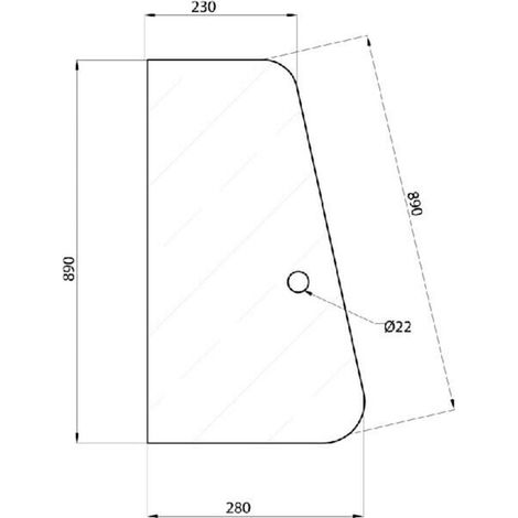 Türscheibe vorne UNIVERSAL D7013 (1/2)