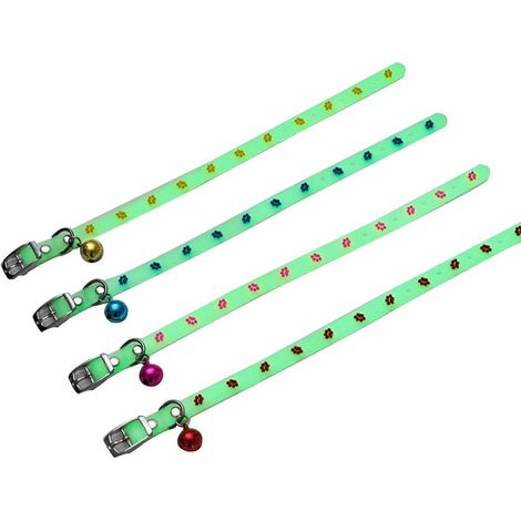 Collier ajustable pour chiens et chats, lampe de sécurité pour promenades nocturnes, anneau lumineux autour du cou (1/4)