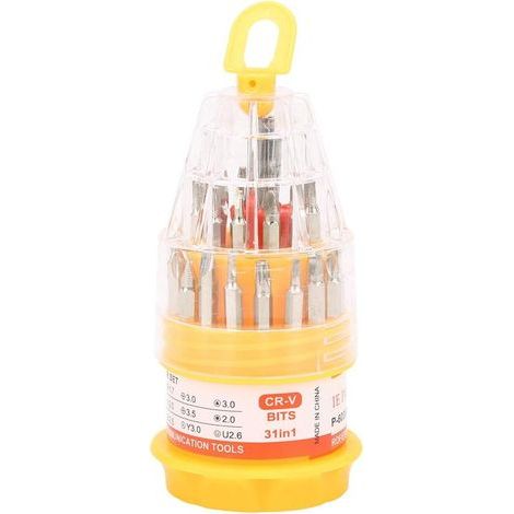 Kit de tournevis avec 31 embouts magnétiques, tournevis à cliquet portables pour imprimante, maison, garage, bureau, voiture, dortoir, école, vélo, projets (1/5)