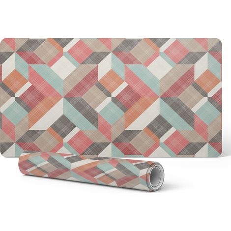 Tapete de juego resistente con estampado geom茅trico retro de 100x50 cm. (1/5)