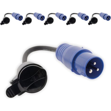 Lot de 6 adaptateurs caravane femelle 16A en mâle CEE17 - (1/5)