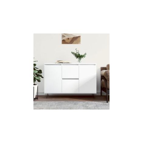 Buffet blanc 104x35x70 bois d'ingénierie (1/5)