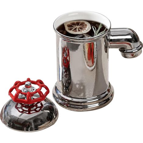 Tasse à café en céramique, tasse de 350 ml en forme de robinet pour boissons Gobelet pratique pour le bureau - Convient pour café, thé, lait, expresso, bureau à domicile, salon S (1/5)