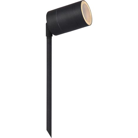 Spot de jardin - Ø 6,3 cm - LED - GU10 (MR16) - 1x5W 2700K - IP44 - Noir (1/5)