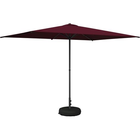 Garden Parasol with Base 200 x 300 cm Polyester Rectangular vidaXL (1/5)
