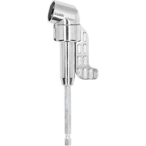 Adattatore per trapano ad angolo retto a 105° – Bussola per cacciavite pieghevole – Attacco esagonale da 1/4" – Utensile per avvitatore elettrico
