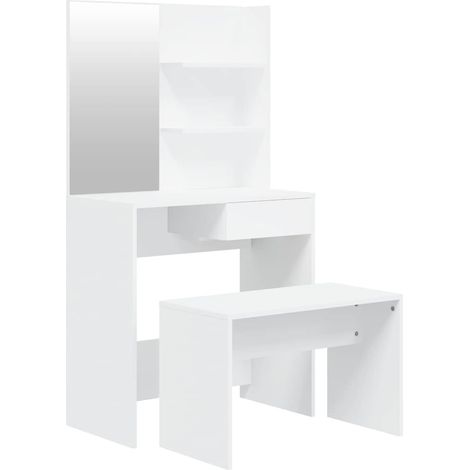 Maison Exclusive - Set Tavolo da Toeletta Bianco 74,5x40x141 cm (1/5)