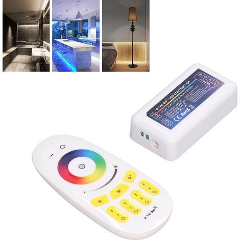 Contrôleur tactile RGB 2,4 GHz DC5-24 V à quatre groupes avec bandes LED et barres lumineuses à effets synchronisés, compatible avec MI-LIGHT (1/5)