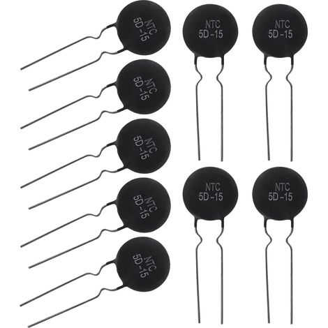 Thermistances Ntc 0,125w en Matériau Synthétique Noir, Limiteur de Courant D'appel pour Alimentation à Découpage, Pack de 20 Pièces, Protection les Surtensions (1/5)