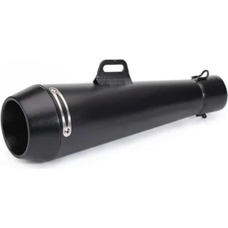 Silencieux d'échappement moto noir en acier inoxydable, embout de tuyau, kit haute performance, son amélioré, universel (1/4)