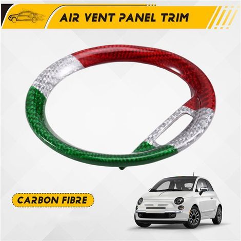 Suitable for 16-24 year old Abarth 595 and Abarth 695 Fiat carbon fiber air conditioning vent trim. (1/4)