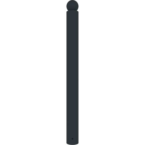 Potelet à sceller Opus - acier - tête boule et tube Ø 102 - anthracite mat - RAL 7016