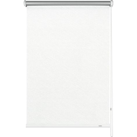 Gardinia 6495082180 Tenda a Rullo Oscurante con Rivestimento Termico e Catenella Laterale, Tessuto, Righe Bianche, 82 x 180 cm