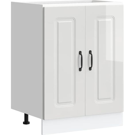 Mueble bajo para fregadero Kalmar blanco brillo 60x46x81,5 cm vidaXL (1/5)