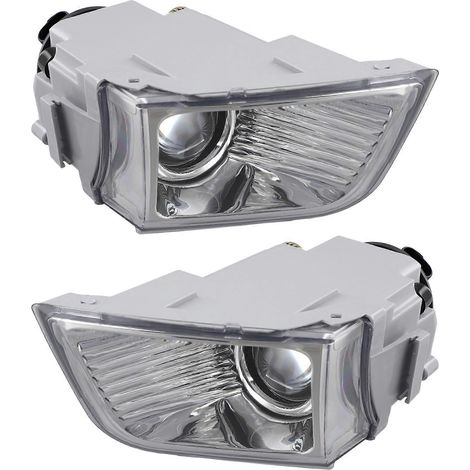 Phares antibrouillard ABS à lentille transparente, boîtier chromé et ampoules pour Toyota 4Runner 2003-2005 (références : 81221-35040 et 81211-35060). (1/5)