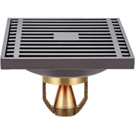 Siphon de sol - Cuivre - Anti-odeurs - K7005QH - Gris - Suspension magnétique (1/5)