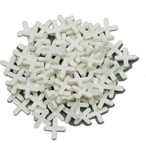 Entretoise Carrelage - Croix 2,5 mm - Pour Pose Carrelage Céramique et Grès - 100 Pièces (1/2)