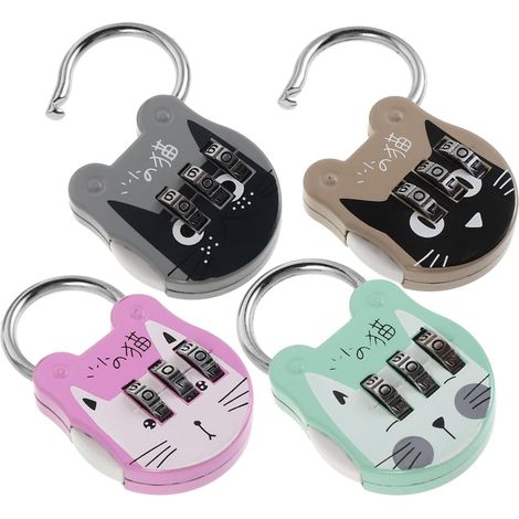 de 4 cadenas à combinaison mini cadenas métalliques robustes (1/5)