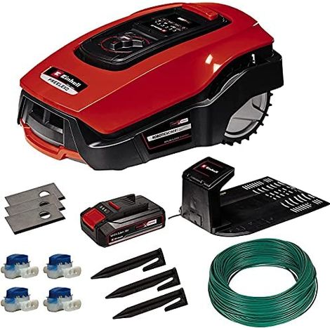 [GEBRAUCHT] Einhell FREELEXO 500 BT Power X-Change Mähroboter (Li-Ion, Mehrzonenbetrieb, Steigung bis zu 35%, app und Bluetooth-Steuerung, de Bodenwellen-/Neigungs-/Erhöhungs-/Regensensor, inkl. kit I