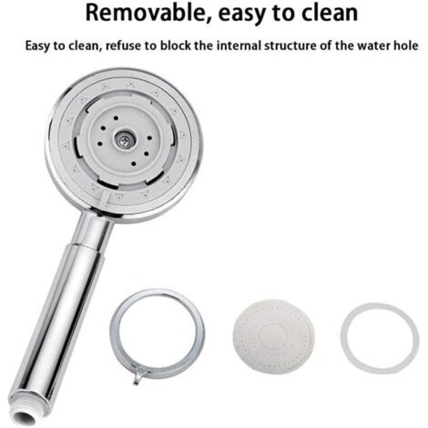 Pommeau Douche Anti Calcaire en Aluminium Haute Température Douchette Robuste (1/3)