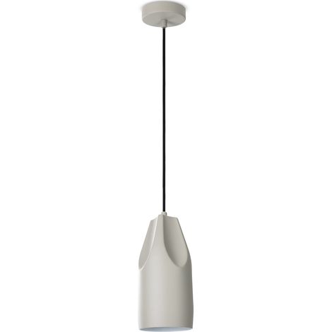 Paco Home Suspension Salon Table À Manger Cuisine Câble Textile 1,5 m Industriel Lampe à suspension - Type 1, Gris - Blanc