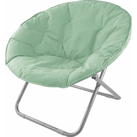 MAURYS' POLTRONA MOON FANTASIA VERDE MENTA ROTONDA PIEGHEVOLE E MORBIDA 75X82H CM