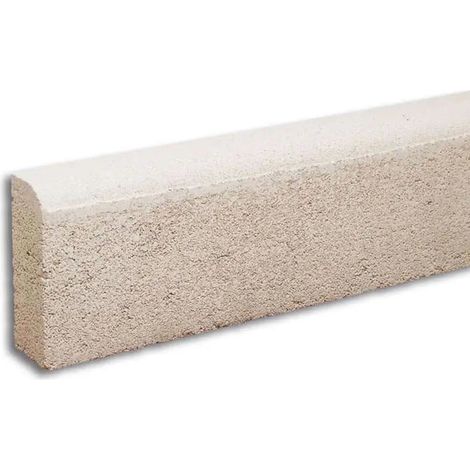 Bordillo de hormigón 100x20x8 cm. - Unidad - Arista Curva - Tostado
