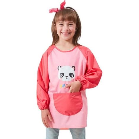 Tablier Enfant - Peinture - Manches Longues - Etanche - Bavoir Blouse - Fille Garçon 3-6 Ans