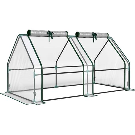 Invernadero portátil de acero con ventana de cremallera 180 x 90 x 90 cm transparente (1/5)
