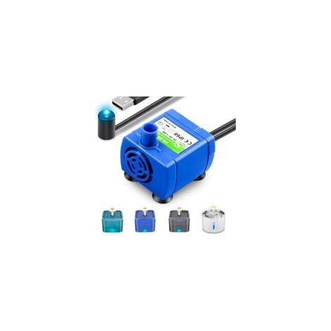 Ersatz-Katzenpumpe für Trinkbrunnen, ultraleise Edelstahl-Katzenpumpe mit LED und USB-Anschluss (1/5)