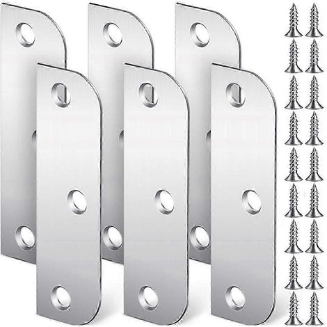 Six plaques de remplissage de charnière de 3,5 pouces avec cales de bord de porte de 5/8 pouce pour trou de portail (1/5)