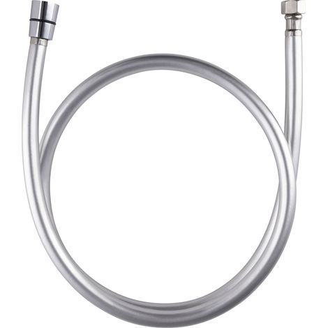 Flexible PVC Liso Plateado para Ducha de Kit Higiene QUICK PLOMBERIE - Hembra 1/2 Hembra 3/4 Longitud 120 cm