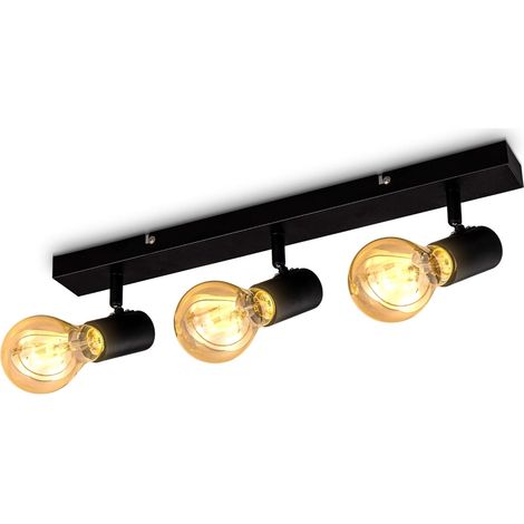 Plafonnier rétro/vintage à 3 têtes pivotantes pour bar