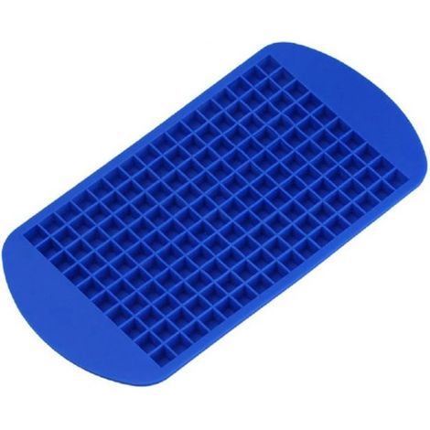 Bac à glaçons en silicone alimentaire, 160 compartiments, moule à glace pilée, petits glaçons carrés de 1 cm, boîte à glaçons, en stock avec granulés de glace. (1/5)
