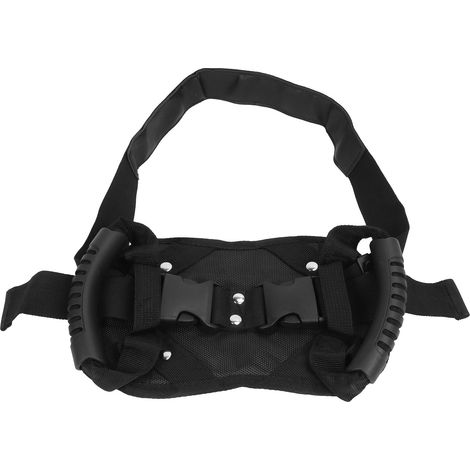 Ceinture de sécurité noire pour moto, sangle de sécurité pour siège arrière de moto, poignée pour passager. (1/5)