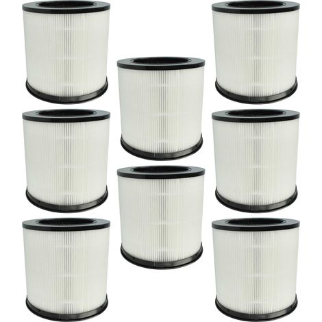 vhbw 8x Luftilter kompatibel mit Xiaomi Smart Air Purifier 4 Compact Luftreiniger - Kombifilter Vorfilter + HEPA + Aktivkohle