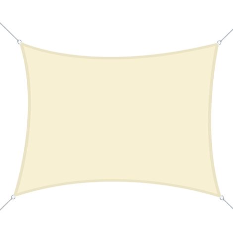 Tenda rettangolare 6x4 m, parasole per giardino, patio e terrazza, in poliestere, anti-UV,beige.