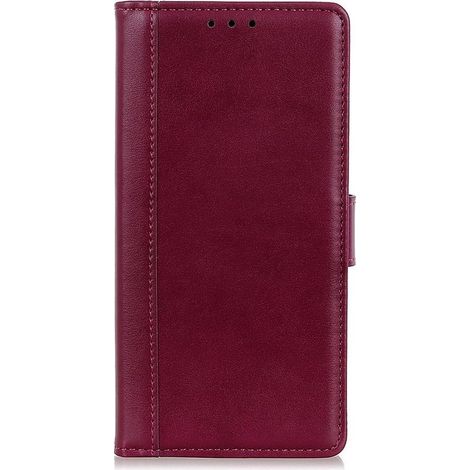 Étui portefeuille pour Xiaomi Mi Note 10 Lite - Motif grain - Rouge - Coque avec rangement cartes (1/5)