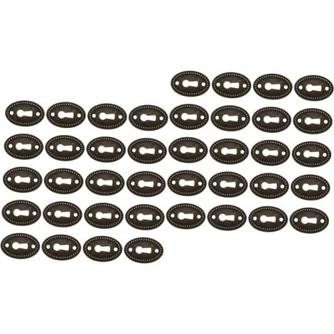 Lurrose Lot de 40 plaques ovales estampées en laiton antique pour (1/5)