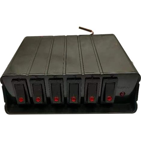 Marine and automotive 4-channel 12V 6-position 3PIN switch with panel control system including wiring assembly panel accessories - 4-channel blue light - (1/4)