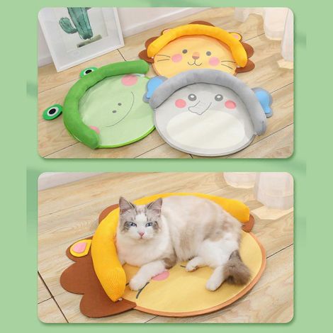 Tapis rafraîchissant pliable pour chats avec coussin amovible. Idéal par temps chaud, facile à nettoyer et antidérapant. (1/2)