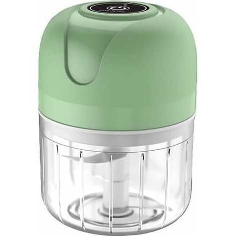 Robot de cuisine électrique - Mini hachoir à ail sans fil - 250 ml - Rechargeable par USB - Amovible - Pour nourriture de bébé, piment, oignons, ail, viande (1/5)