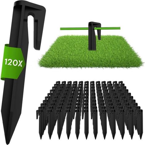 120 piquets de fixation pour ligne de périmètre , piquets de sol pour tondeuse à gazon robot , accessoires pour tondeuse à gazon , piquets de sol pour ligne de délimitation (1/4)