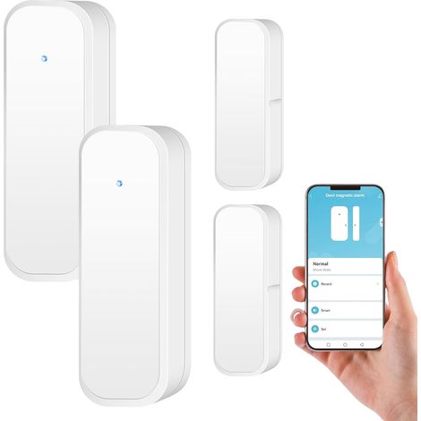 2 Capteur de Porte WiFi+Bluetooth, Détecteur Intelligent d'Ouverture avec Alerte de Notification par Application capteur de fenêtre sans Fil capteur de Contact pour ouvre-Porte de sécurité Domestique (1/5)